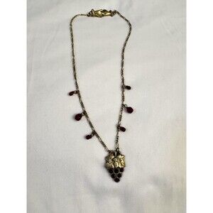 Mary Demarco Signed Grapes W/ Hands Clasp Necklace